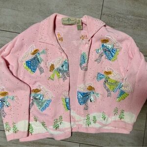 Pink Angelic Embroidered Cardigan